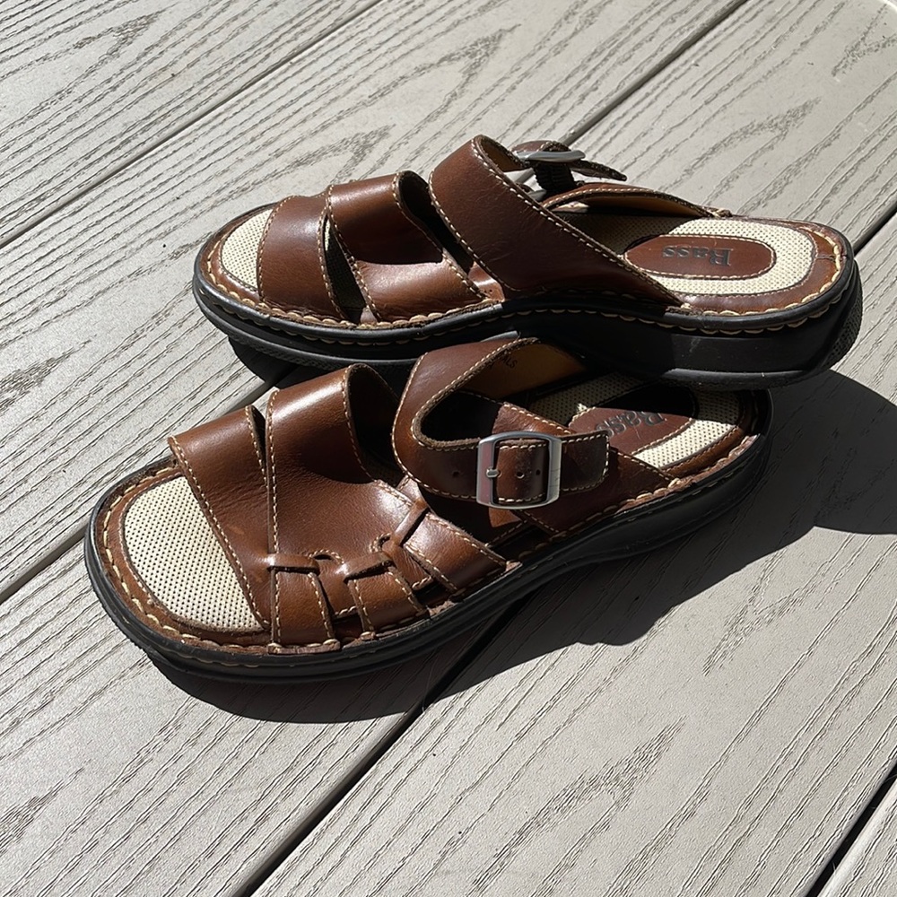 Bass leather sandals